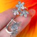 Cao Shi's Small Fresh Flower Jewelry Set With Micro Inlaid Zircon Earrings, Elegant Rural Style Neck Chain_ipsvogv.com