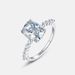 Simple Fat Square Moissanite Ring S925 Silver Inlaid D Color Moissanite Wedding Ring Atmosphere All Match_ipsvogv.com