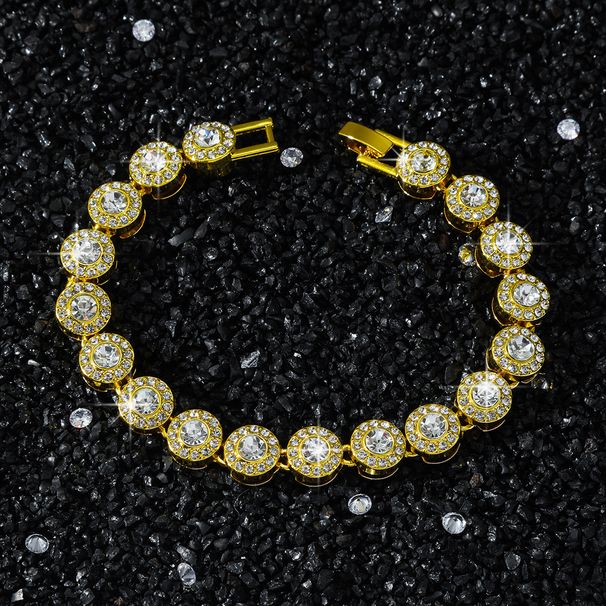 New men's 10mm splicing chain street hip-hop style round diamond necklace_ipsvogv.com