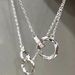 New Mobius double ring necklace female light luxury high end niche girlfriend girlfriend gift Valentine's Day clavicle necklace female_ipsvogv.com