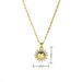 Round Crystal Flower Pendant Necklace For Women - Fairy & Temperament Design, Perfect Gift For Valentine's Day & Special Occasions_ipsvogv.com