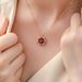 Exquisite Lace Edge Pure White Full Diamond Water Drop Necklace Hollow Rose Pendant_ipsvogv.com