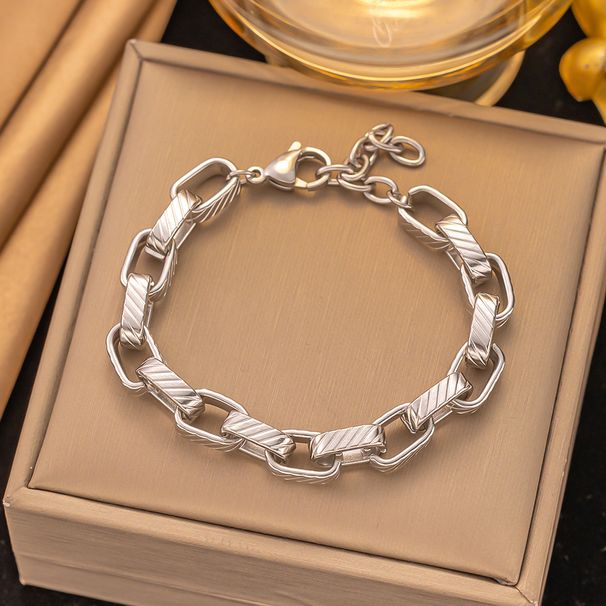 Jewelry Personality Hip-hop Style Stainless Accessories Trendy Diagonal Men's And Women's Titanium Steel Bracelet_ipsvogv.com