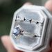 Sanjie Moon Set Blue Zircon Plated With White Gold Star Minimalist Style Ring Pair_ipsvogv.com