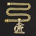 Creative splicing full diamond letter pendant Cuban hip-hop trendsetter street dance costume long men's necklace_ipsvogv.com