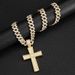 Personalized Cross Chain, Niche Design, Full Diamond Hip-hop Cuban Chain Necklace, Men's Necklace_ipsvogv.com