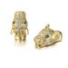 Creative Personality Cartoon Full Diamond Micro Inlaid Zircon Leopard Head Four Color Bracelet Spacer Bead Jewelry Accessories_ipsvogv.com
