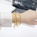Personality Spiral Fried Dough Twists Metal Simple Rhinestone Versatile Chain Bracelet Women Set_ipsvogv.com