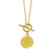 Sterg Sier Women's K Gold Plated Queen Avatar Retro Niche Design High-end Tucked Necklace Women_ipsvogv.com