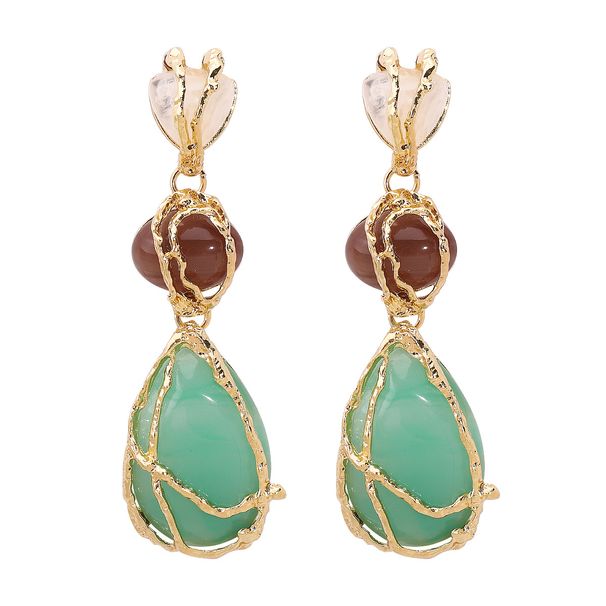 E12870 Style Personalized Acrylic Alloy Mesh Bag ZA Light Luxury High Grade Water Drop Geometry Earrings_ipsvogv.com