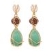 Wind personality acrylic alloy resin for women ZA, light luxury and high-end, water droplet geometric color earrings_ipsvogv.com
