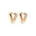 Women’s Jewelry Set Fashion NewGold Inlaid Triangular Asymmetrical Earrings Fashionable Women's Versatile Small Earrings_ipsvogv.com