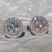 Cao Shi's New Earrings From Japan And South Korea Are Inlaid With Super Flash Round Zircon Full Diamond Earrings. Women's Elegant Earrings_ipsvogv.com