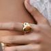 Heavy metal color preserving love ring copper plated with K real gold stacking fashion irregular texture retro ring_ipsvogv.com