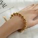 Fashion Simple Vacuum Plating Titanium Steel Hollow Bead Bracelet INS Style Light Accessories_ipsvogv.com