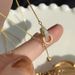 Round Bead Sparkling Diamond Double Ring Titanium Steel Necklace With Light Luxury Design, Japanese And Korean Fashion_ipsvogv.com