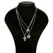New Personalized Cross Turquoise Map Three Layer Necklace_ipsvogv.com