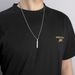 Simple trendy brand men's temperament literary style tungsten steel pendant hip hop light luxury tungsten gold necklace_ipsvogv.com