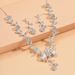 Yiwu Bride Rhinestone Crystal Necklace And Earring Set For Women's Banquet Outfit_ipsvogv.com