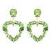Stud Earrings Large Heart Pendant Earrings Temperament Shiny Diamond Glass Jewelry Earrings_ipsvogv.com
