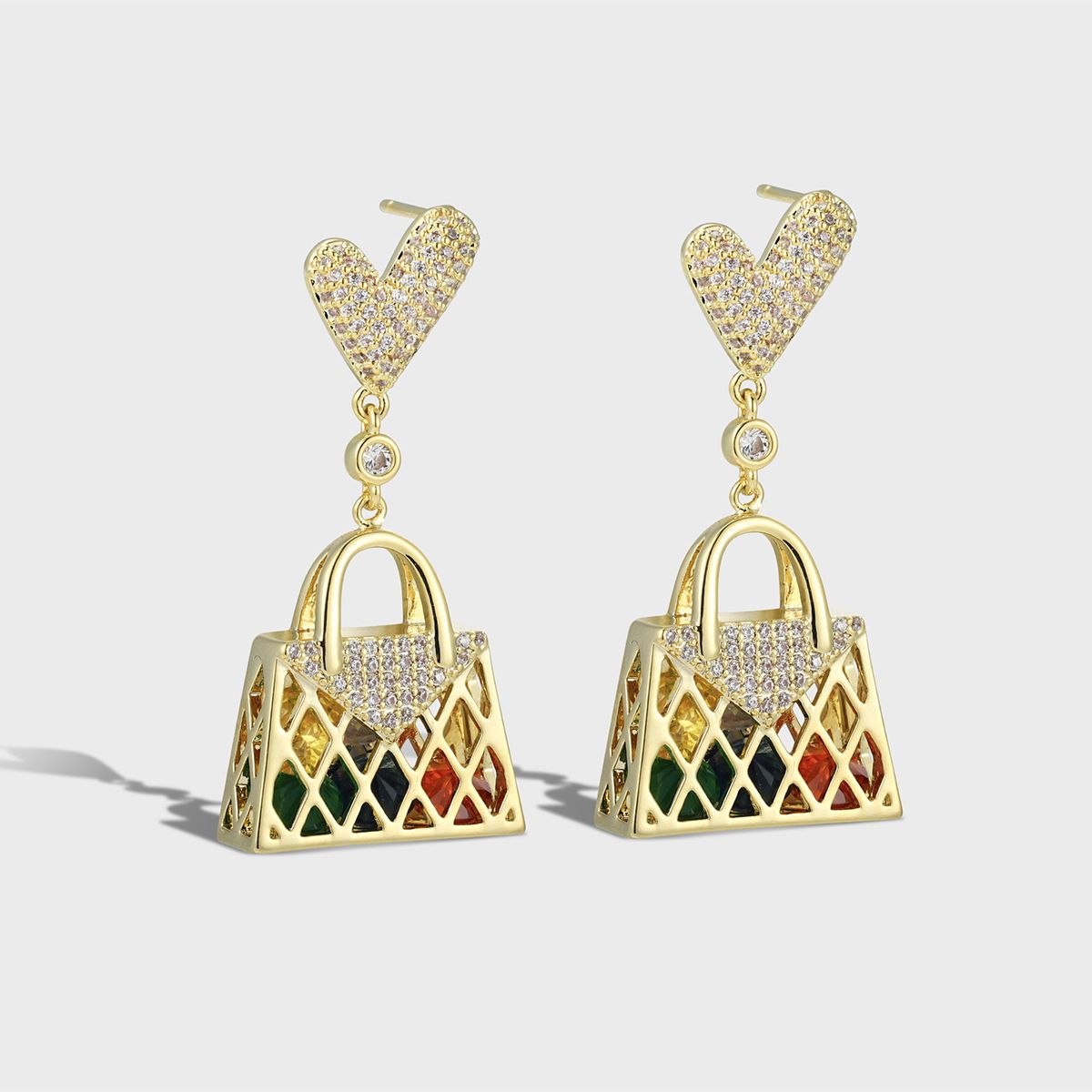 Designer's New Versatile Fashion Bag Boutique Internet Celebrity Swinging Street Silver Needle Earrings_ipsvogv.com