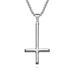 Men's Jewelry Pope Titanium Steel Reverse Cross Necklace St. Peter Inverted Simple Cross Pendant Jewelry_ipsvogv.com