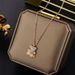 Titanium Steel Niche Design Creative Teddy Bear Necklace Korean Version Fashionable And Minimalist Cool Style Pendant_ipsvogv.com