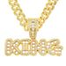 Cool Square Diamond Hip Hop Letter King Pendant Necklace Miami Cuban Chain Personalized Dressing Accessories_ipsvogv.com