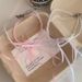 Versatile Pure Desire Girl~ Celebrity Style Sweet And Spicy Bowknot Ribbon Necklace Exquisite Beaded Collarbone Chain_ipsvogv.com