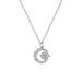S999 Pure Diamond Star Zircon Necklace For Women, Light Luxury Fashion Moon Pendant, Personalized And Versatile, Full_ipsvogv.com