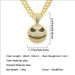 Men's New Full Diamond Ball Star Ghost Face Monster Pendant Necklace Hip Hop Exaggerated Large Gold Collar Chain_ipsvogv.com