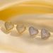 Hip-hop new gold-plated zircon love earrings Joker cool personality men's and women's fashion earrings_ipsvogv.com