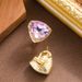 Fashionable And Exquisite Small Fragrant Style Triangular Diamond Earrings, Women's High-end Feeling, Simple Silver_ipsvogv.com