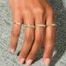 Fashion five row diamond women's ring ins style zircon micro inlaid gold plated versatile ring_ipsvogv.com