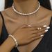 2024 High-End Jewelry Bride New Pearl Necklace Earrings Bracelet Set_ipsvogv.com