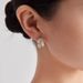 Women's Jewelry Temperament Super Flash Zircon Double Layer Semicircular Earrings Light Luxury Niche Design High End Fashion Simple Earrings_ipsvogv.com