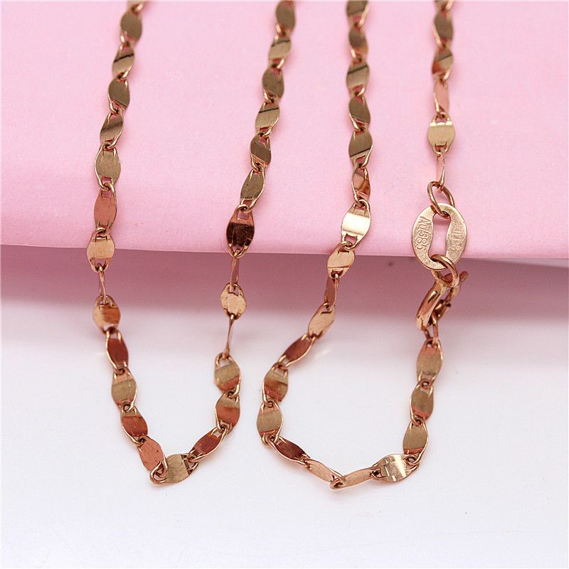 Purple Russian Tile Necklace Women's Versatile 585 Plated Rose Gold Lock Shining Bone Chain Jewelry_ipsvogv.com