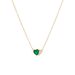 Women's Jewelry Emerald Heart Shaped Zircon Sterling Silver Necklace Niche Light Luxury High End Simple Versatile Clavicle Chain_ipsvogv.com