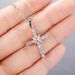 Unisex hot selling full zircon cross pendant necklace for women color separated electroplating new jewelry_ipsvogv.com