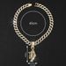 New Niche Personalit Leopard Pendant Full Of Diamonds, Fashionable Street Hip-hop Watch Buckle, Cuban Necklace_ipsvogv.com