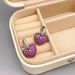 Micro inlaid zircon red heart-shaped New Year high-end feel, light luxury, a fashionable pair of earrings for women with_ipsvogv.com