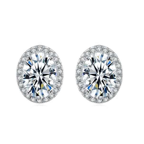 Unisex classic egg shaped zircon earrings with full diamond micro inlaid gold plated earrings hot selling jewelry_ipsvogv.com
