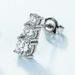 Dazzling Three Diamond Moissanite Earrings S925 Silver Long Moissanite Earrings Light Luxury Atmosphere All Match_ipsvogv.com