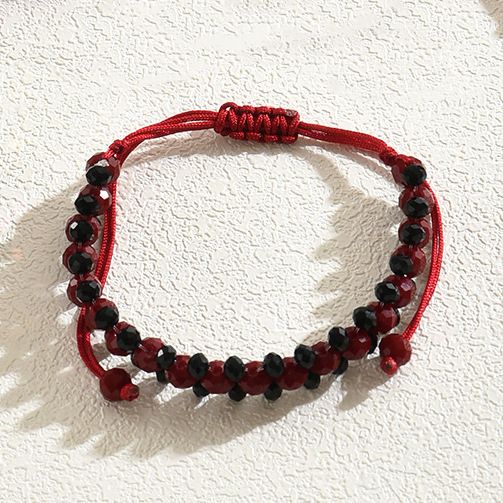 New women' bracelet with peronalized weaving, niche rainbow crytal deign, multi-layer bracelet, veratile_ipsvogv.com