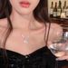 Sparkling Goose Egg Zircon Angel Wing Necklace For Women, With A Light Luxury Niche Temperament Design, High-end_ipsvogv.com