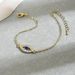 Fashion style female personality, devil's eye set with blue diamonds, niche design, bracelet, high-end metal jewelry_ipsvogv.com