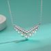 Silver Mosan Josephine Same Necklace Female Egret V Shaped Crown Pearl Clavicle Necklace Light Luxury Exquisite Niche Trend_ipsvogv.com