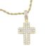 New Hip Hop Cross Pendant Inlaid With Zircon Gold And Silver Punk Style Necklace Jewelry For One Piece_ipsvogv.com