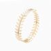Fashionable And Personalized Gold Metal Leaf Serrated Armband Bracelet_ipsvogv.com