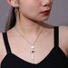 S925 Sterling Silver Red Agate Pendant Designer New Necklace Light Luxury Jewelry Sun Goddess Necklace_ipsvogv.com